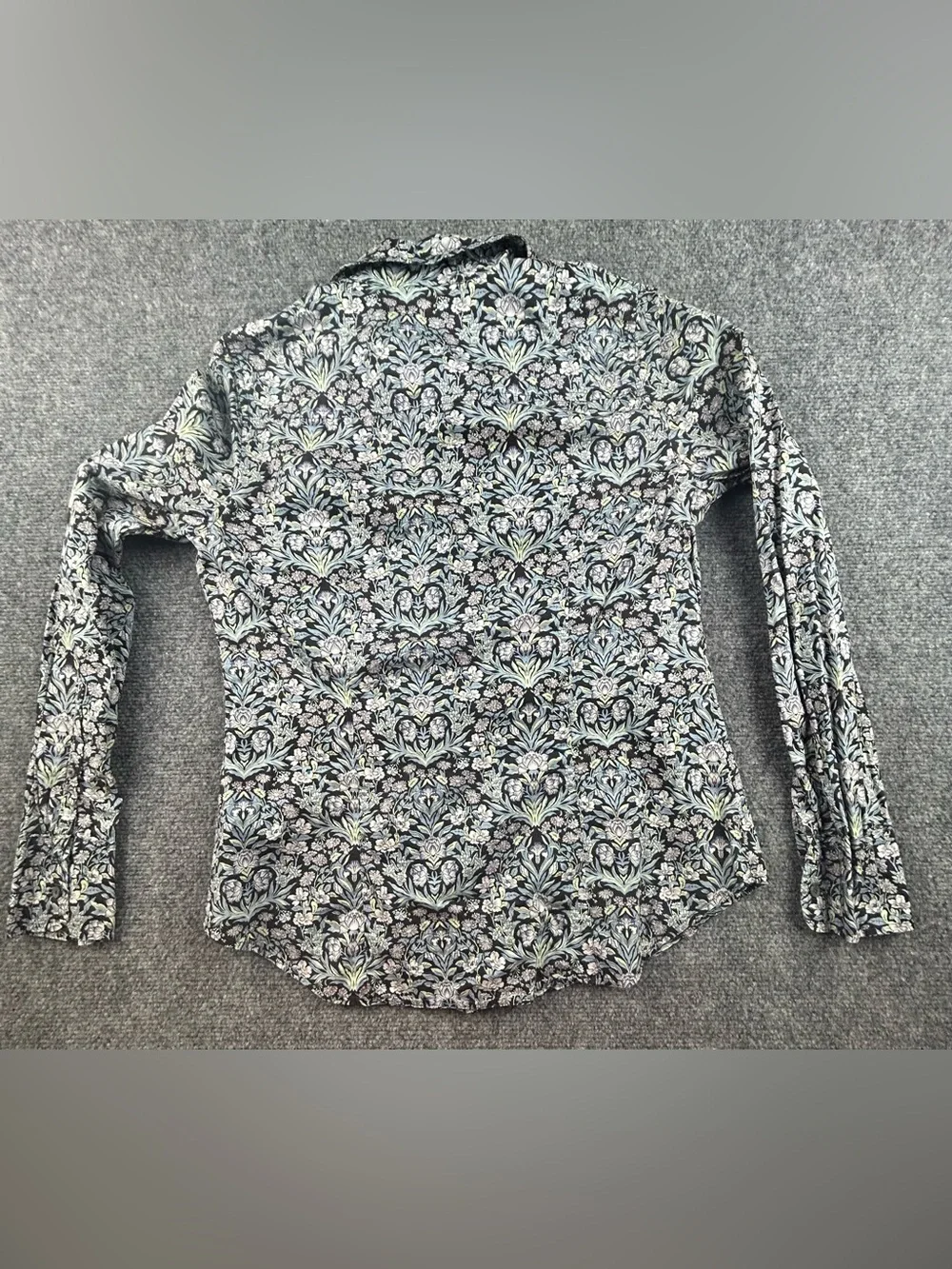 J Crew Liberty Floral Print Long Sleeve Button Down Shirt Womens 8